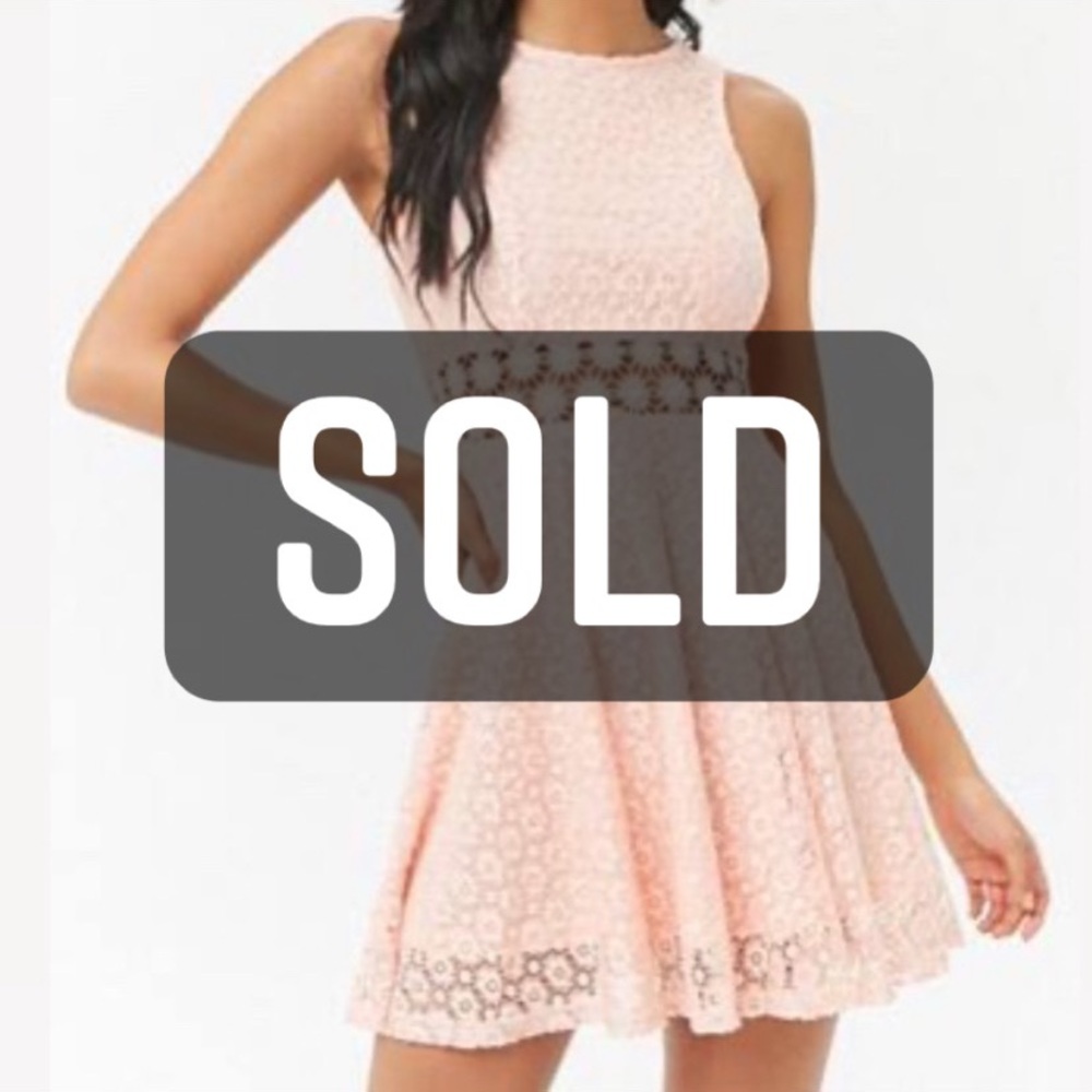 BNWT Blush lace fit & flare woven dress